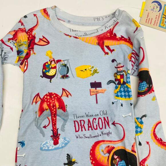 NWT Books to Bed Size 3 There Was an Old Dragon Who Swallowed a Knight - Picture 2 of 5